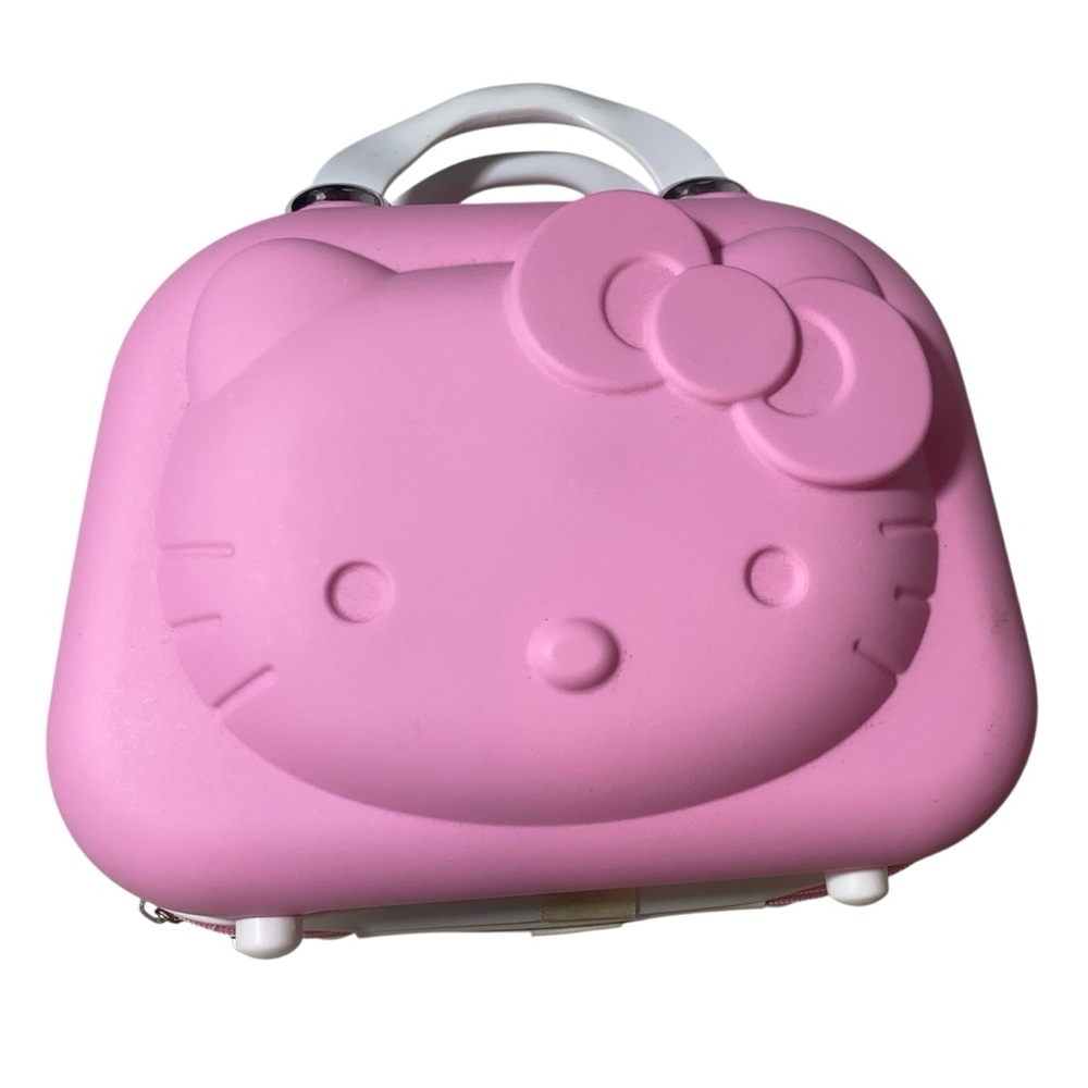 PINK Hello Kitty Travel Cosmetic Case Box Beauty Makeup Case Bag Organizer - Picture 3 of 10